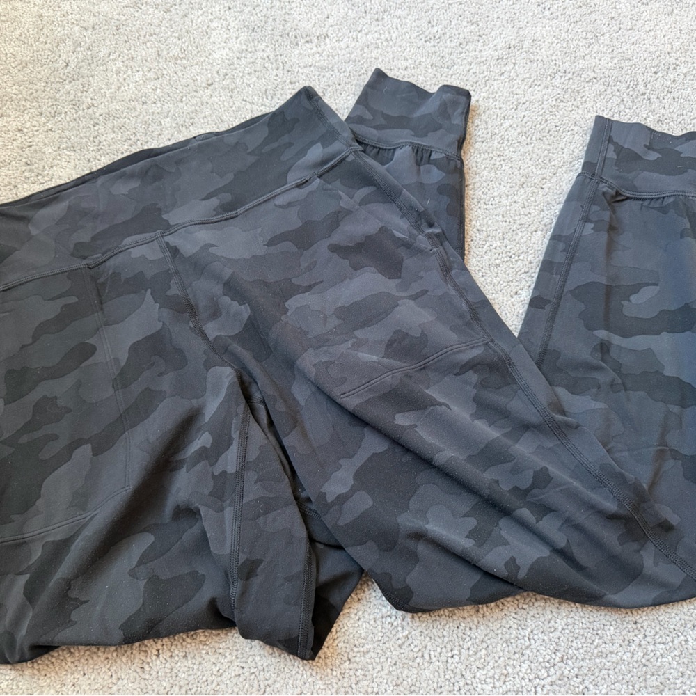 lululemon athletica Black Camo Track Pants